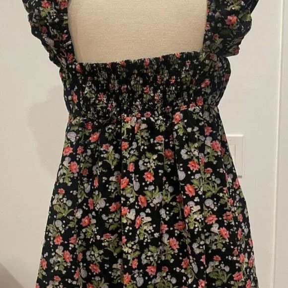 SOLD Free People Corduroy Floral Printed Tunic Babydoll Dress NWOT S… - Picture 8 of 15